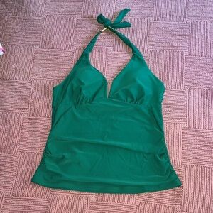Swim women’s size large Elegant Green halter  Top - bathing suit top